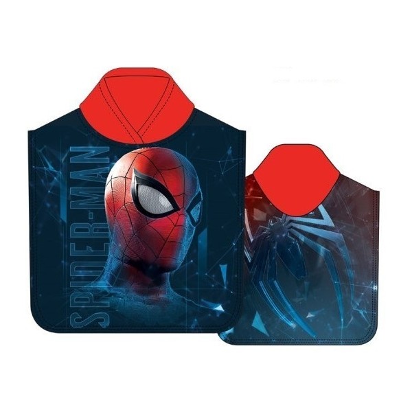 Poncho Toalla Spiderman Marvel Microfibra 50x100cm.