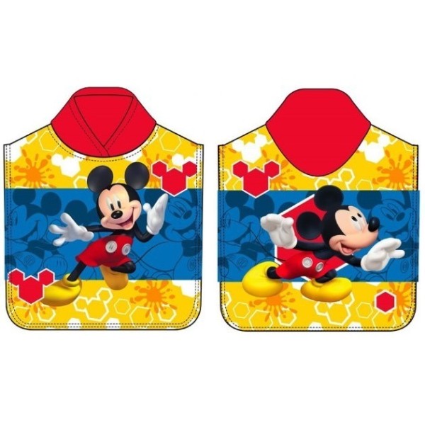 Poncho Toalla Mickey Disney Microfibra 50x100cm.