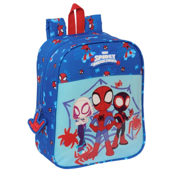 Mochila Guarderia Adapt.Carro Spidey 22X10X27Cm