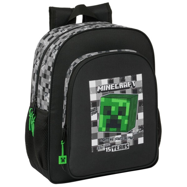 Mochila Junior Adapt.Carro Minecraft 32X12X38Cm