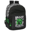 Mochila Doble Adapt.Carro Minecraft 32X15X42Cm