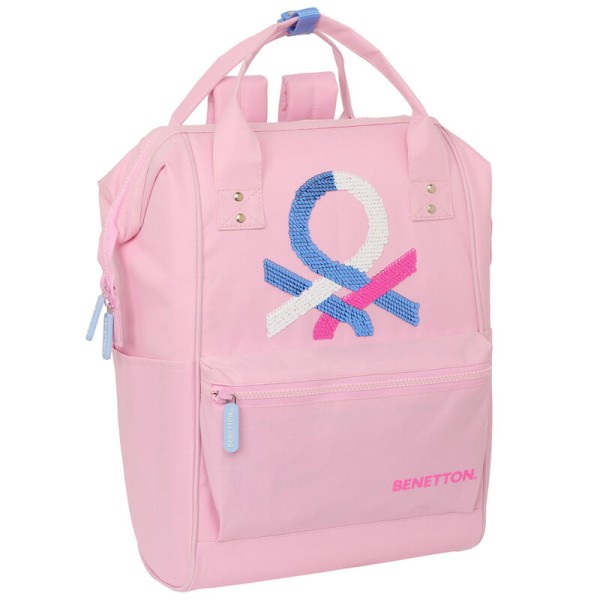 Mochila Con Asas Para Portatil 13 Benetton Pink 27X19X40Cm