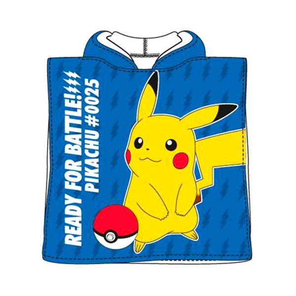 Poncho Pokemon Microfibra 55x100cm.