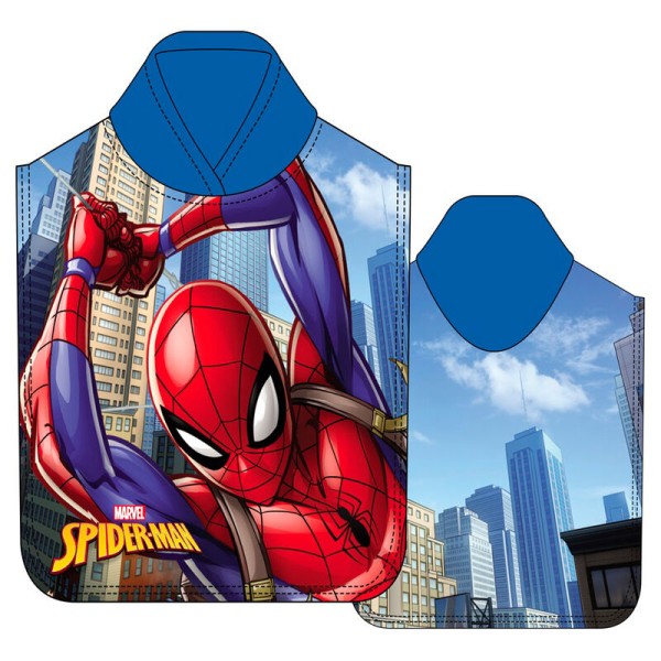 Poncho Toalla Spiderman Marvel Microfibra 50x100cm.