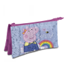 Portatodo Lentejuelas Triple Peppa Pig 21x7xcm.