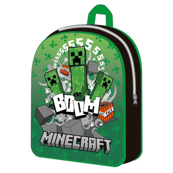 Mochila Minecraft 30x26x10cm.