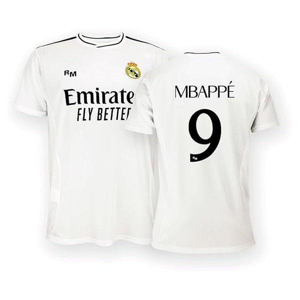 Camiseta Replica Oficial Real Madrid Adulto Temporada 24/25 Mbappe - XXL
