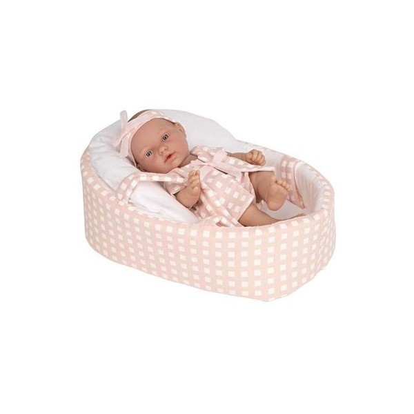 Muñeca Elegance 26 Cm Pillines Rosa C/Capazo C/Bolsa