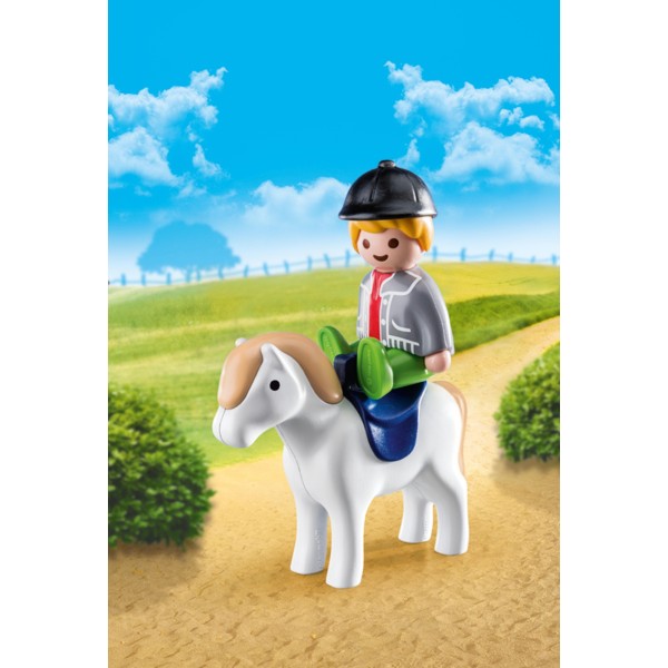 Playmobil 1.2.3 niño con poni