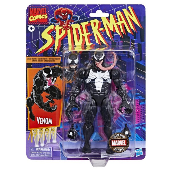 Figura hasbro marvel comics 85 years retro spider - man venom