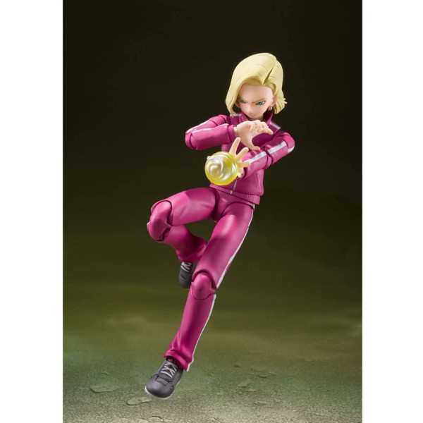 Figura tamashii nations dragon ball super androide 18 sh figuarts action figure