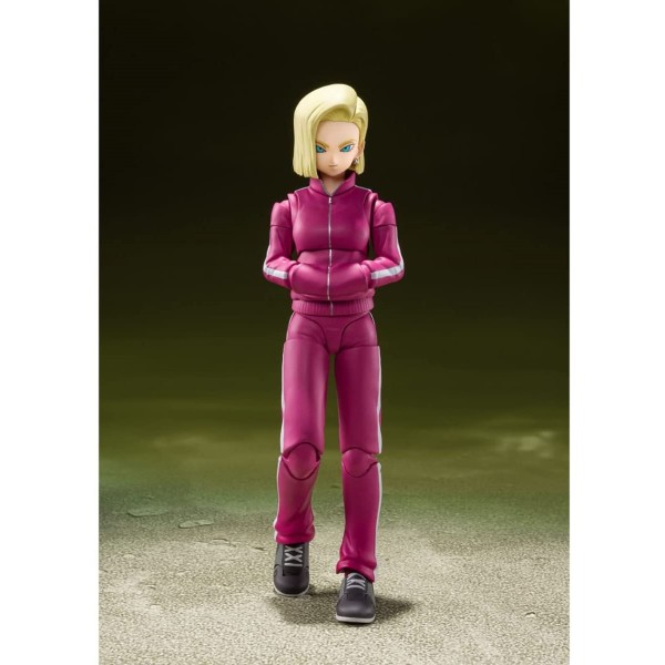 Figura tamashii nations dragon ball super androide 18 sh figuarts action figure