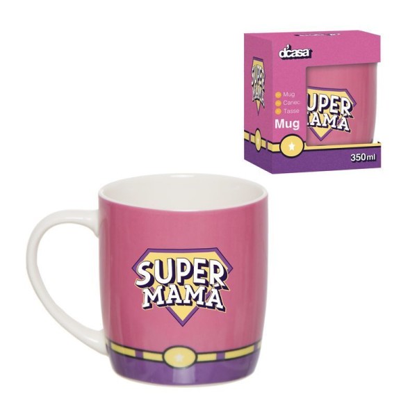 Taza De Ceramica Super Mama 350Ml