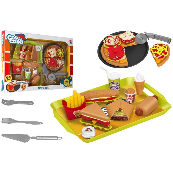 SET COMIDA RÁPIDA + PIZZA 57 x 40 x 6cm.