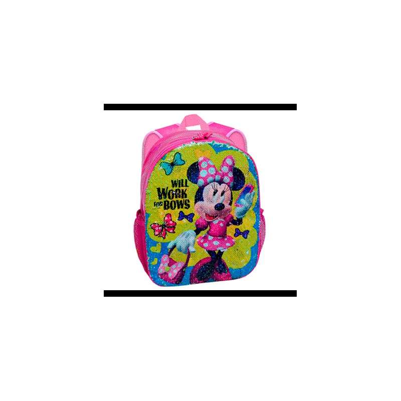 Mochila Lentejuelas Reversibles Minnie Disney 24x30x9cm.