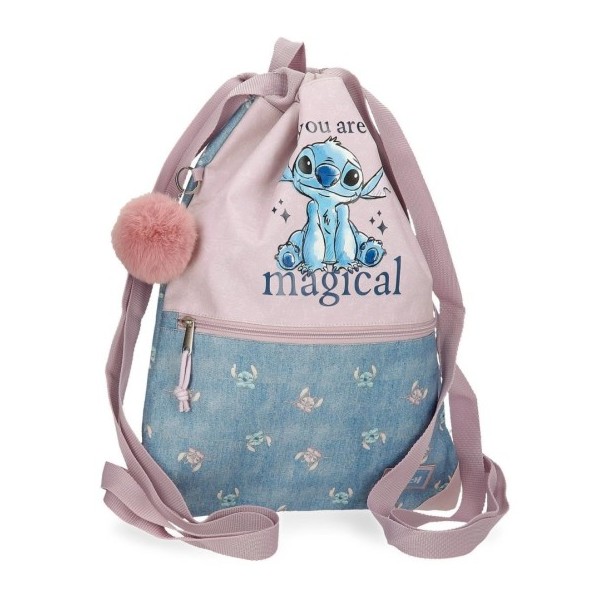 Mochila Saco Stitch You Are Magical 30x40x10cm.