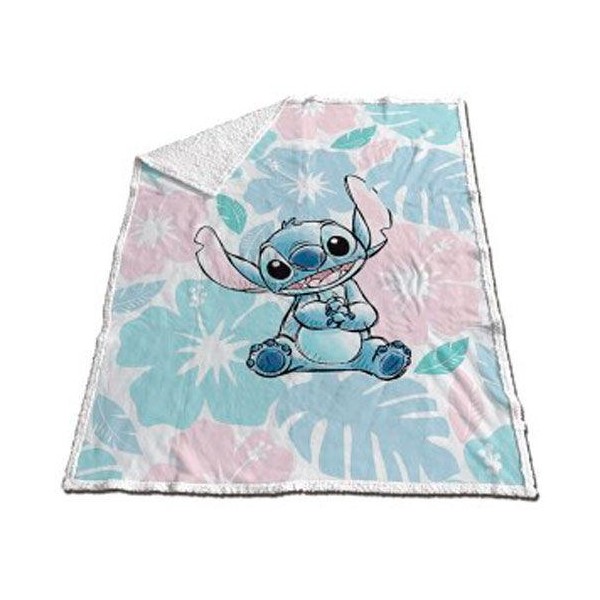 Manta Coralina Sherpa Stich Disney 130x170cm