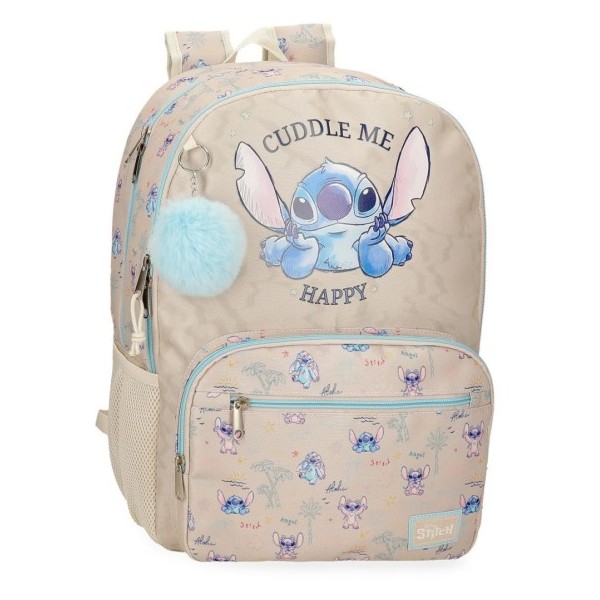 Mochila Doble Stitch Cuddle Me Happy 32x44x17cm.