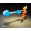 Figura tamashii nations sh figuarts dragon ball z super saiyan son goku's set teleport kamehameha 15cm