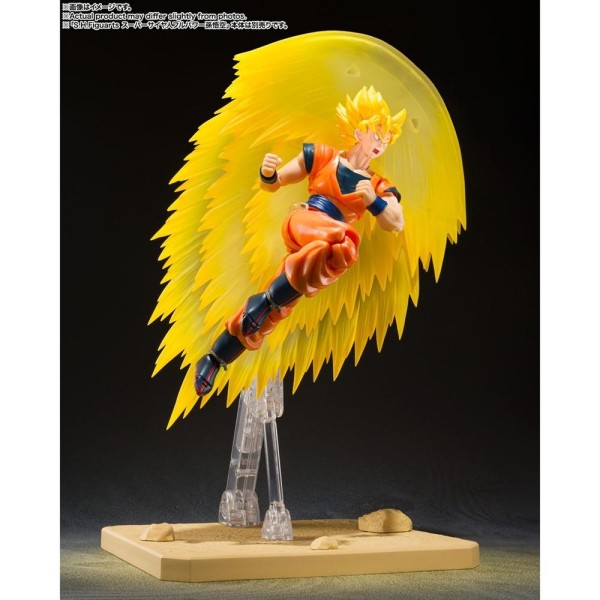 Figura tamashii nations sh figuarts dragon ball z super saiyan son goku's set teleport kamehameha 15cm