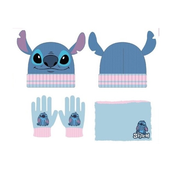 Conjunto De Gorro, Guantes y Braga De Stitch