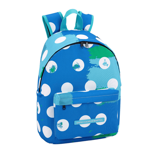 Mochila Portatil Benetton Azul 31x41x16cm.