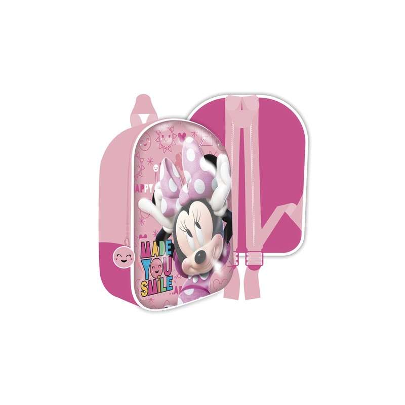 Mochila Infantil 3D Minnie Disney 36x31x10cm..