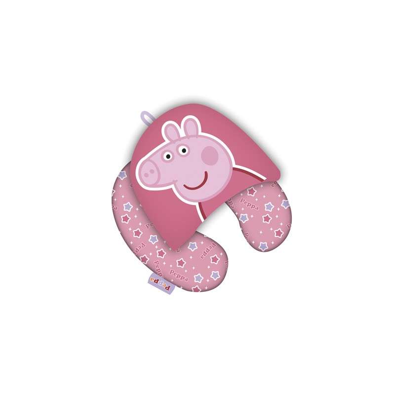 Cojin Cuello C/Capucha Peppa Pig 33cm.