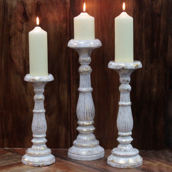 Candelabro Pequeño - Oro Blanco