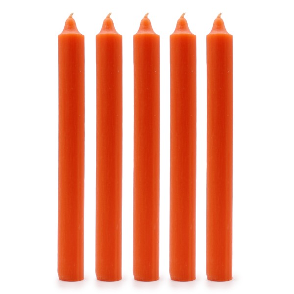 Velas a Granel de Color Sólido - Naranja Rústico - Paquete de 10