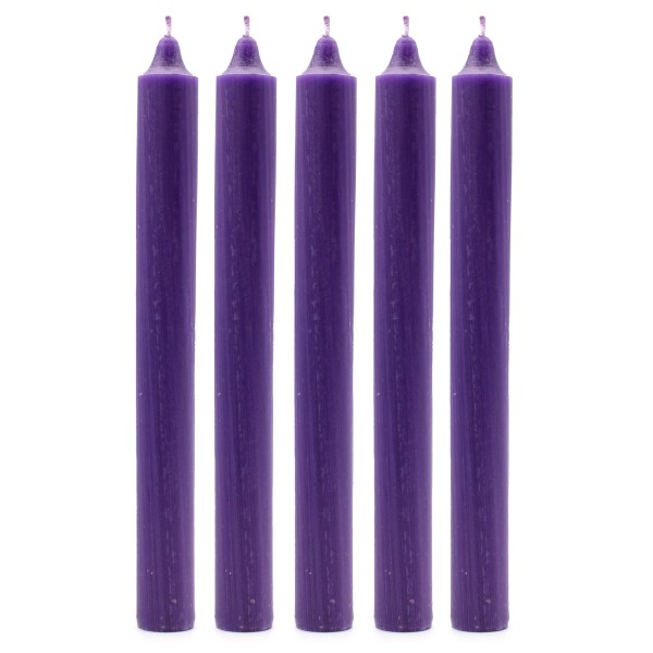 Velas a Granel de Color Sólido - Morado Rústico - Paquete de 10