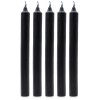 Juego de Velas de Mesa de Color Sólido - Pack de 21 - Negro Rústico