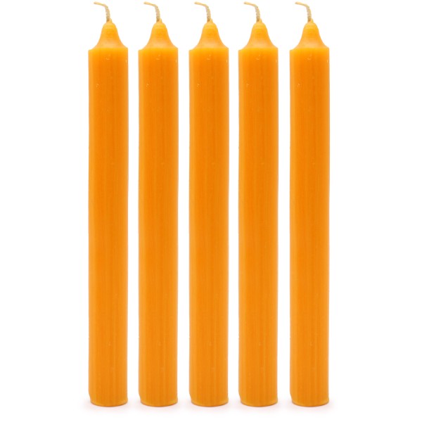 Juego de Velas de Mesa de Color Sólido - Pack de 21 - Mango Rústico