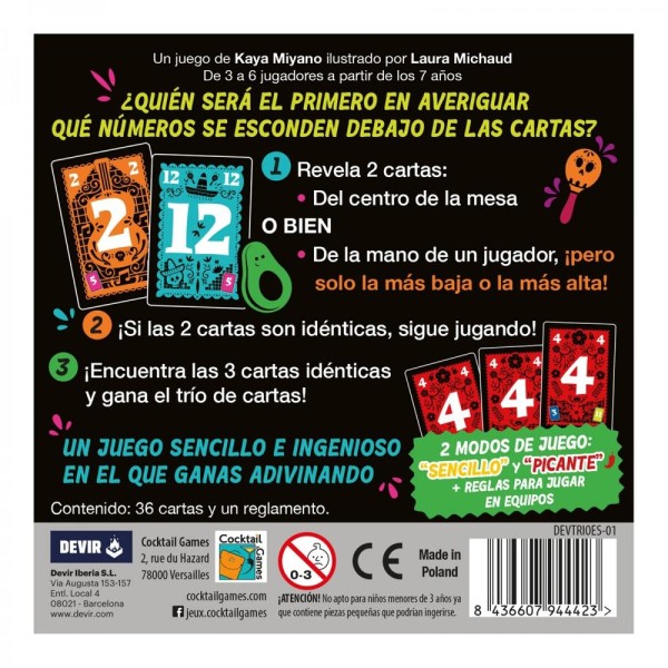 Juego de mesa trio