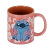 Taza karactermania disney stitch flores rosas