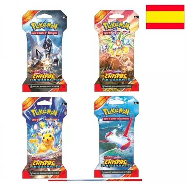 Juego de cartas pokemon tcg sv08 sleeved booster box español