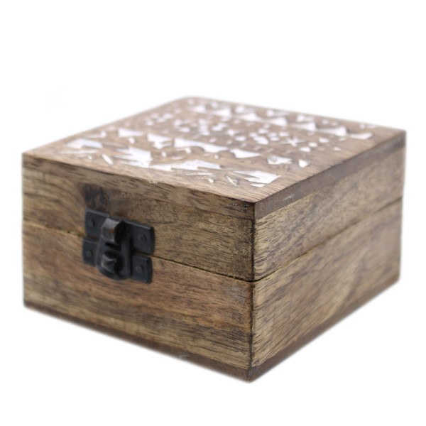 Caja de Madera Blanca - 4x4 Pastillero Diseño Eslavo