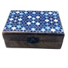 Caja Mediana de Cerámica Esmaltada - 15x10x6cm - Estrellas Azules