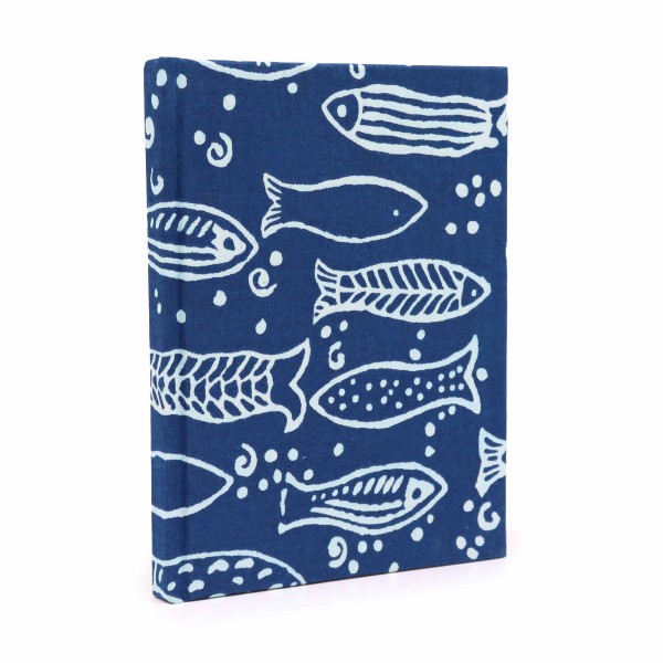 Cuadernos con encuadernación de algodón 20x15cm - 96 páginas - Pez índigo