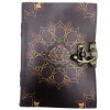 Cuaderno de Cuero - Flor de Loto - 12,5x17,5cm