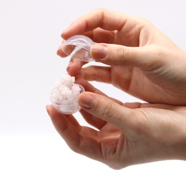 Bomba de baño con pulsera de gemas de cuarzo rosa