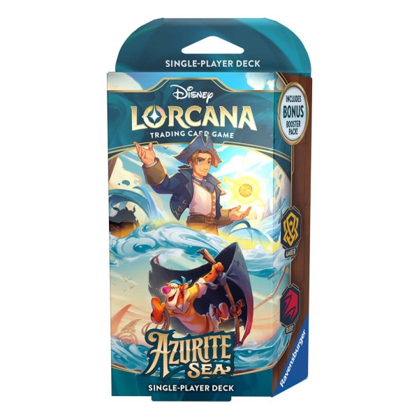 Juego de cartas disney lorcana tcg azurite sea starter deck 8 unidades inglés