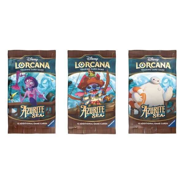 Juego de cartas disney lorcana tcg azurite sea caja de sobres expositor 24 unidades inglés