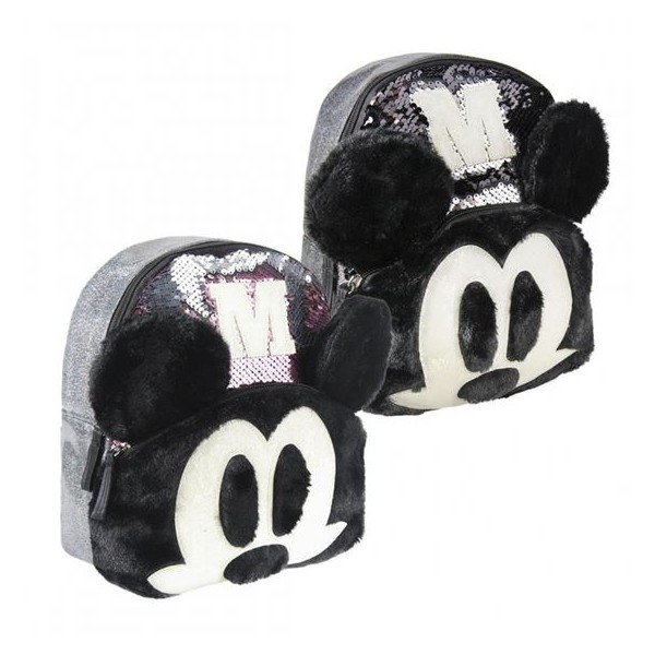 Mochila C/Lentejuelas Mickey Disney 21.5x26x10cm.