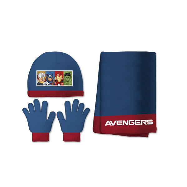 Conjunto Bufanda Gorro Guantes Avengers Marvel