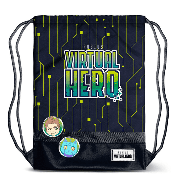 Saco Mochila Virtual Hero Black 48x35x1cm.