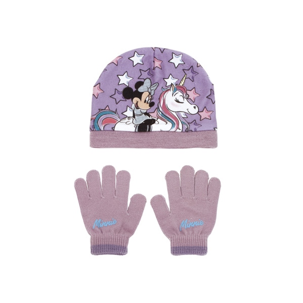 Conjunto Gorro Guantes Minnie Disney