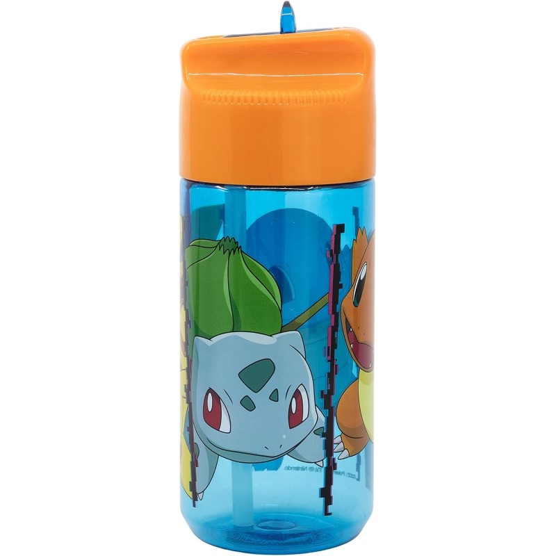 Botella Agua Infantil Hidro Reutilizable De Tritan 430ml Pokemon