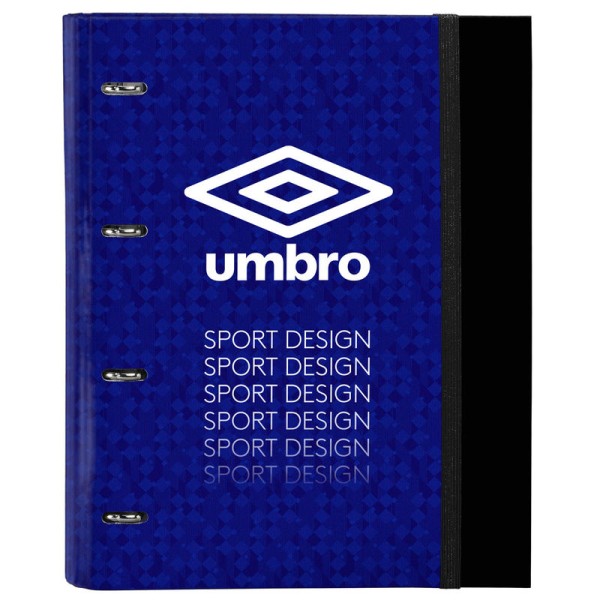 Carpesano A4 Umbro Black & Blue Anillas 27x32x3,5cm