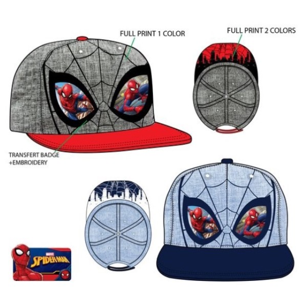 Gorra Spiderman Marvel Visera Plana T.52-54